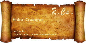 Reke Csongor névjegykártya